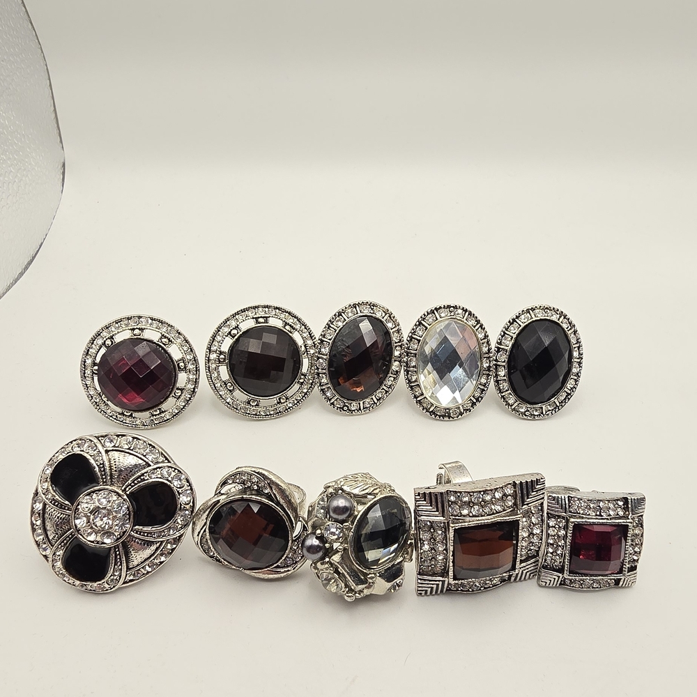 Silver Metal Rings One Size Fits Most